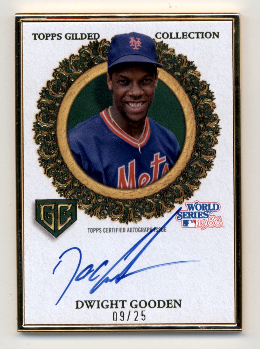 2025 Topps Gilded Collection Gilded Champions Autographs Emerald #GCHDG Dwight Gooden