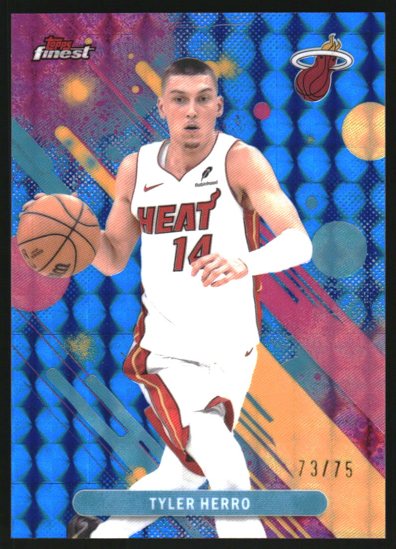 2025-26 Finest Blue Geometric Refractors #50 Tyler Herro C /75