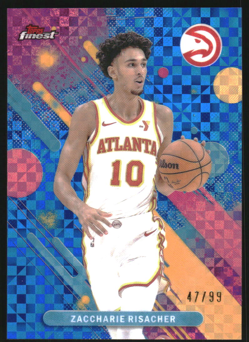 2025-26 Finest Blue X-Fractors #46 Zaccharie Risacher C /125