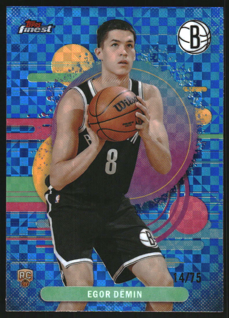 2025-26 Finest Blue X-Fractors #108 Egor Demin U /75