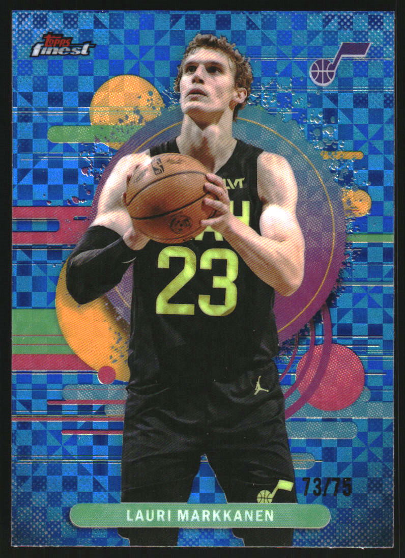 2025-26 Finest Blue X-Fractors #185 Lauri Markkanen U /75