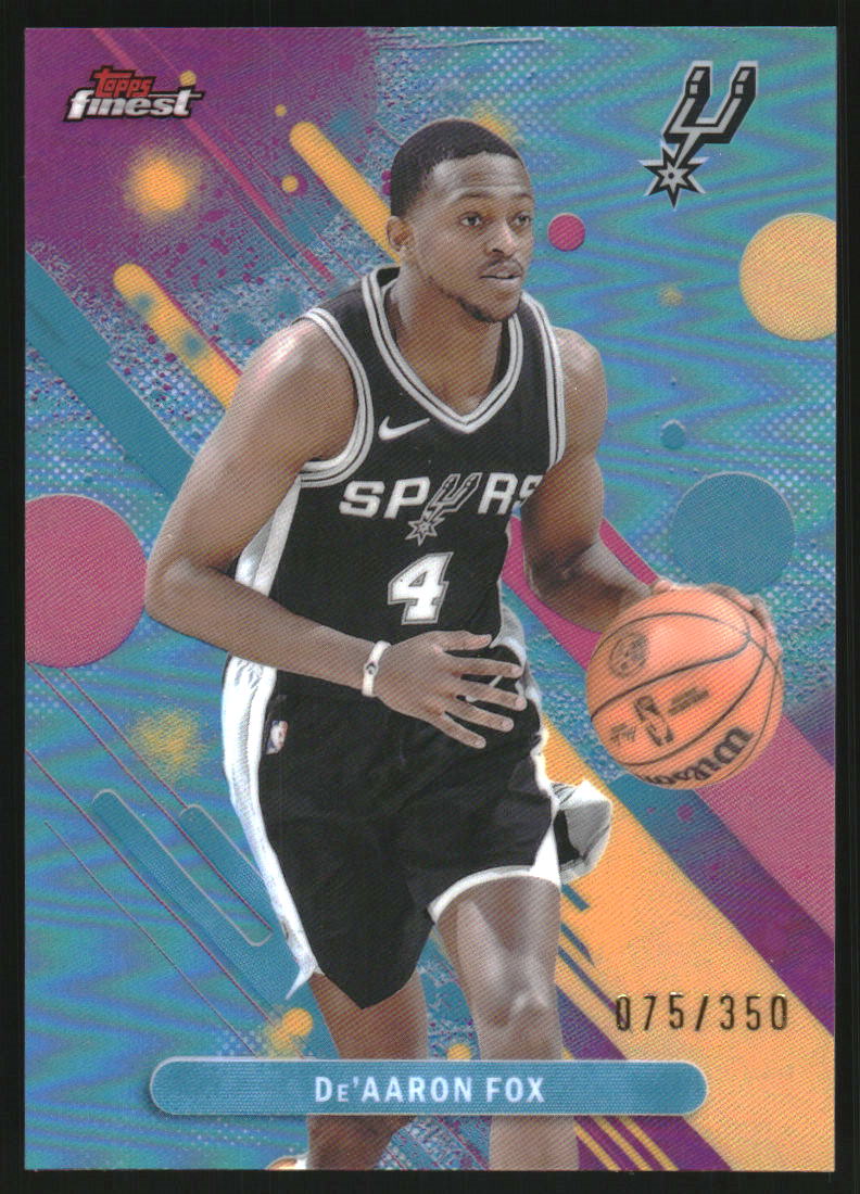 2025-26 Finest Sky Blue Refractors #99 De'Aaron Fox C /350