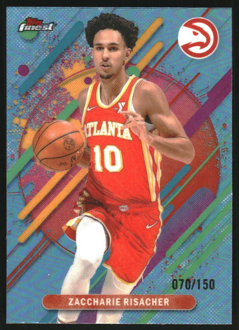 2025-26 Finest Sky Blue Refractors #246 Zaccharie Risacher R /150