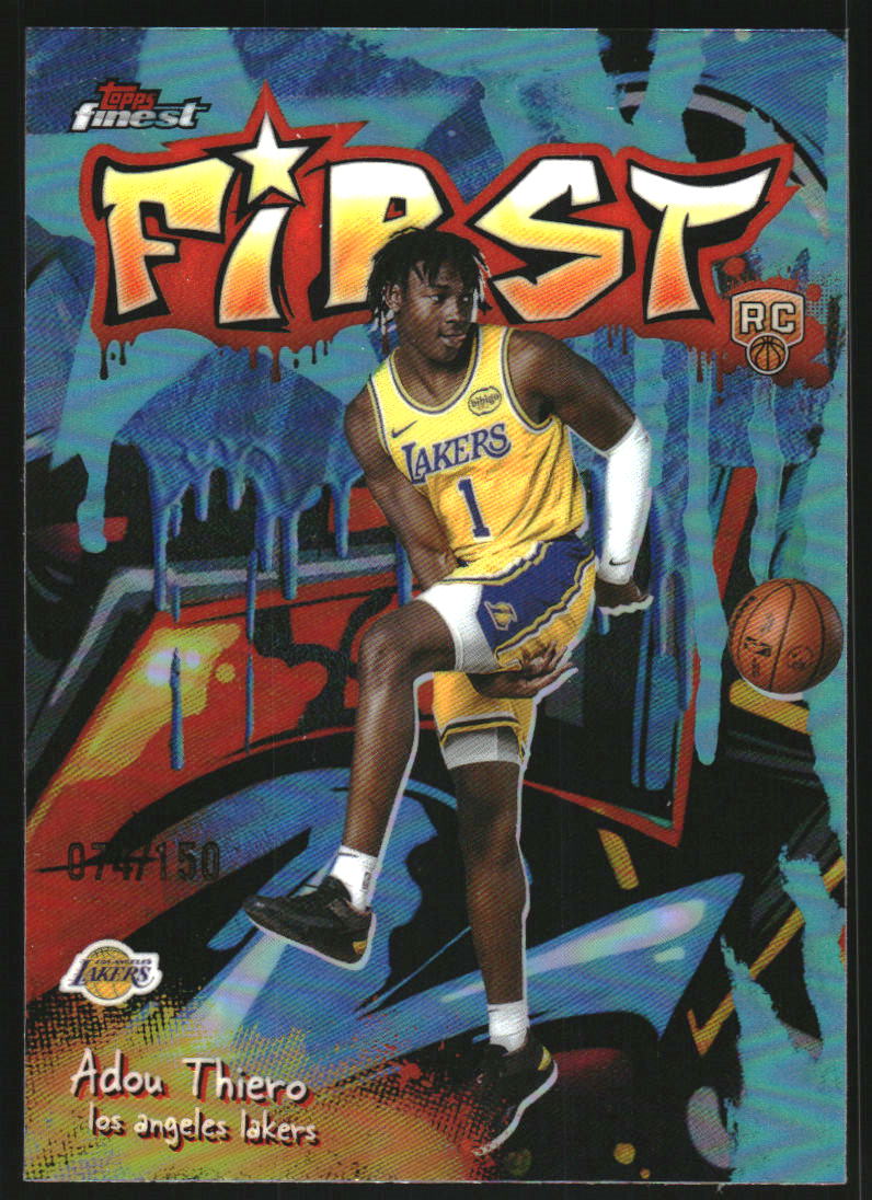 2025-26 Finest First Sky Blue Refractors #F26 Adou Thiero /150