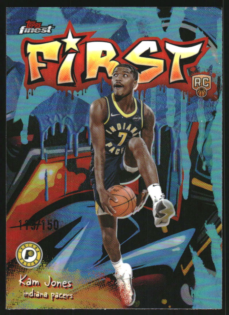 2025-26 Finest First Sky Blue Refractors #F28 Kam Jones /150