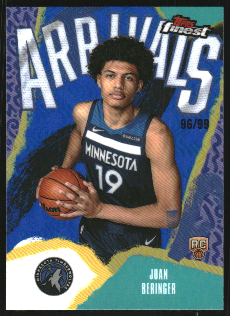 2025-26 Finest Arrivals Blue Geometric Refractors #A17 Joan Beringer /75