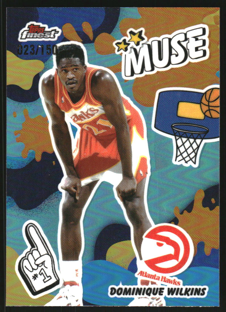 2025-26 Finest Muse Sky Blue Refractors #M21 Dominique Wilkins /150