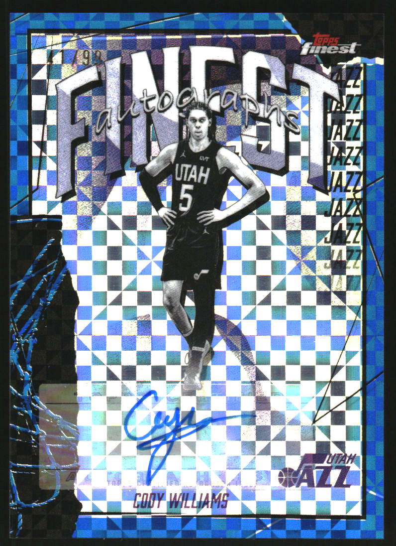 2025-26 Finest Autographs Blue X-Fractors #FAUCA Cody Williams Auto /99