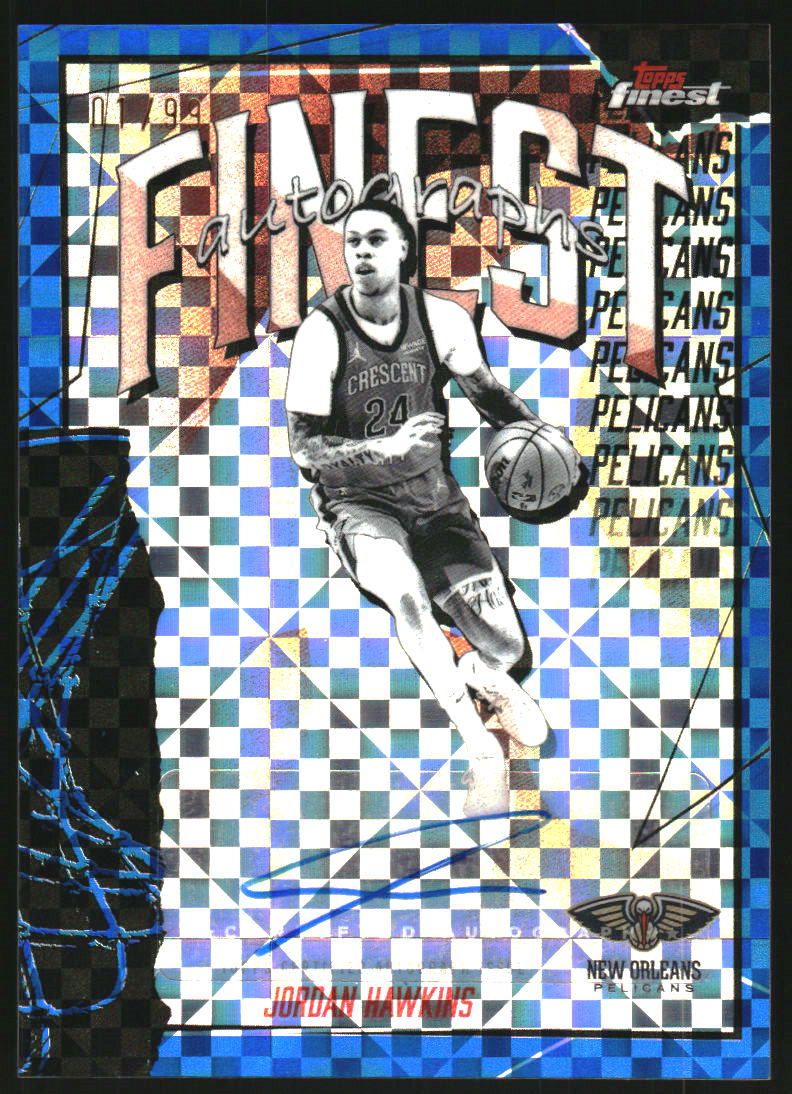 2025-26 Finest Autographs Blue X-Fractors #FAUJH Jordan Hawkins Auto /99