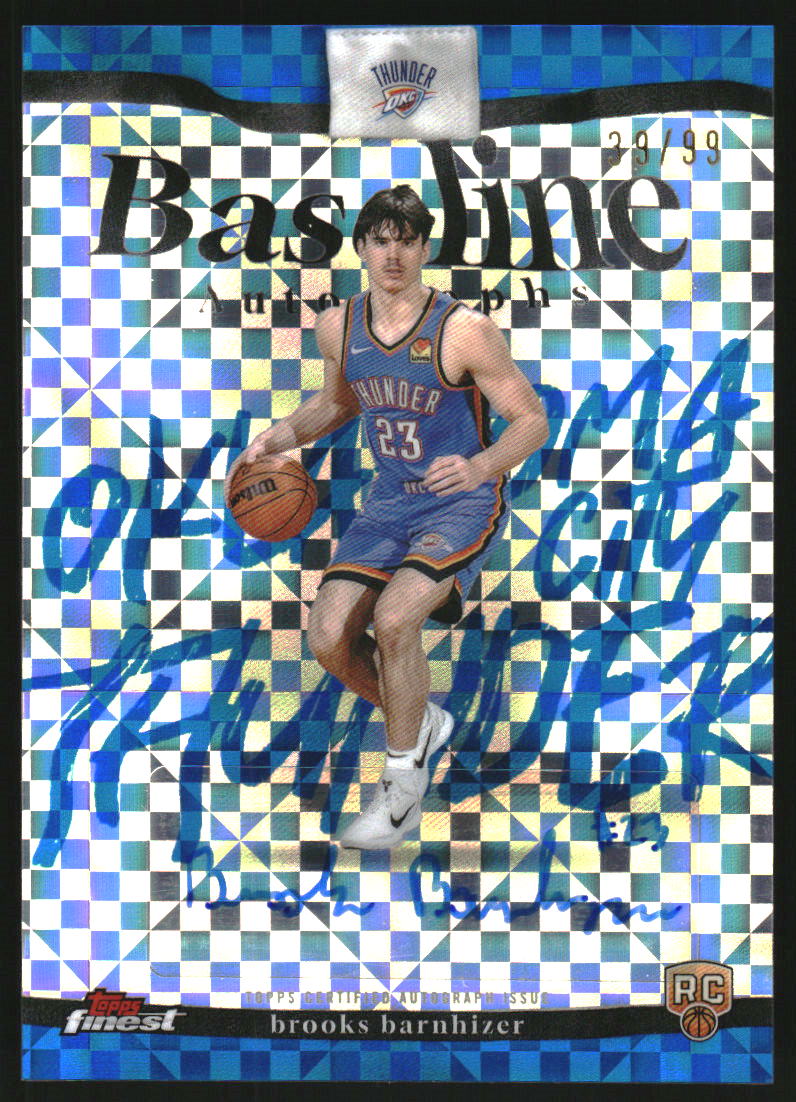 2025-26 Finest Baseline Autographs Blue X-Fractors #BABB Brooks Barnhizer Auto /99