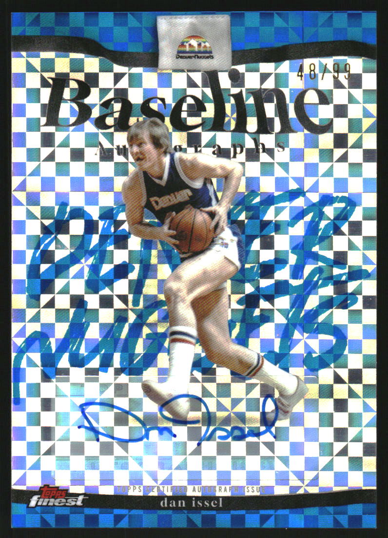 2025-26 Finest Baseline Autographs Blue X-Fractors #BADI Dan Issel Auto /99