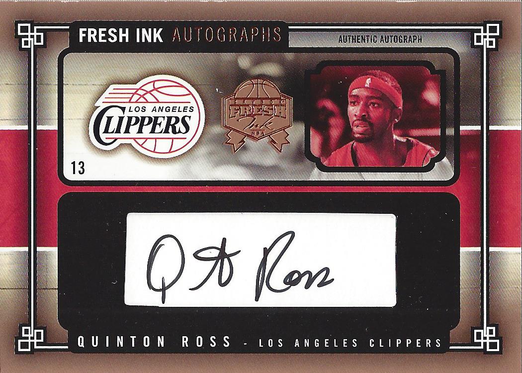 2004-05 SkyBox Fresh Ink Autographs #QR Quinton Ross