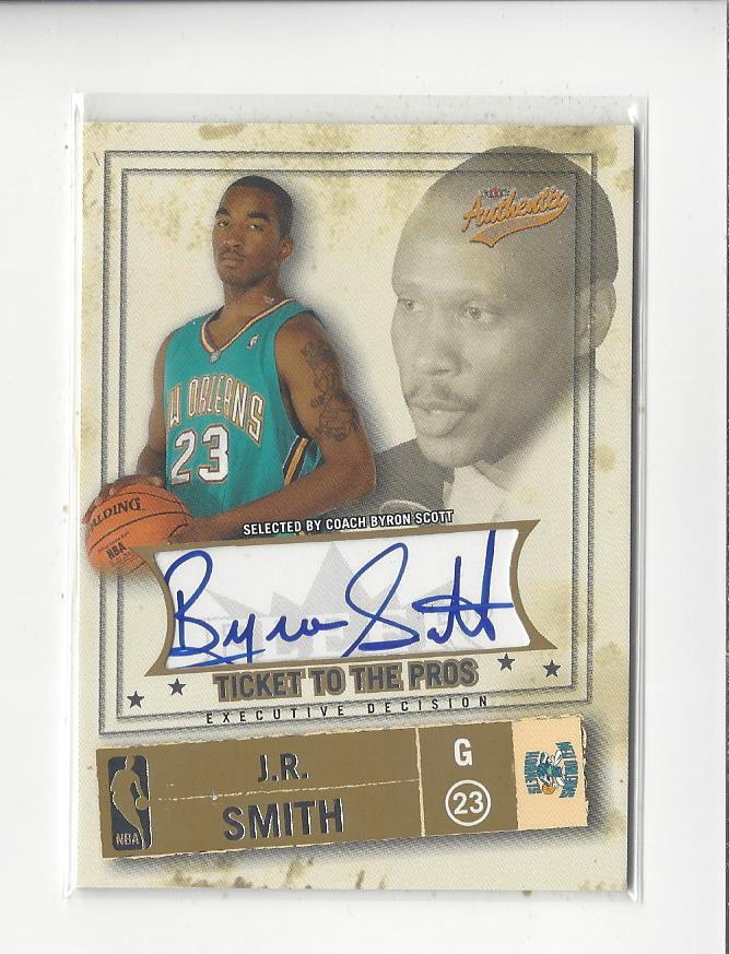 2004-05 Fleer Authentix #138 J.R. Smith RC/Byron Scott