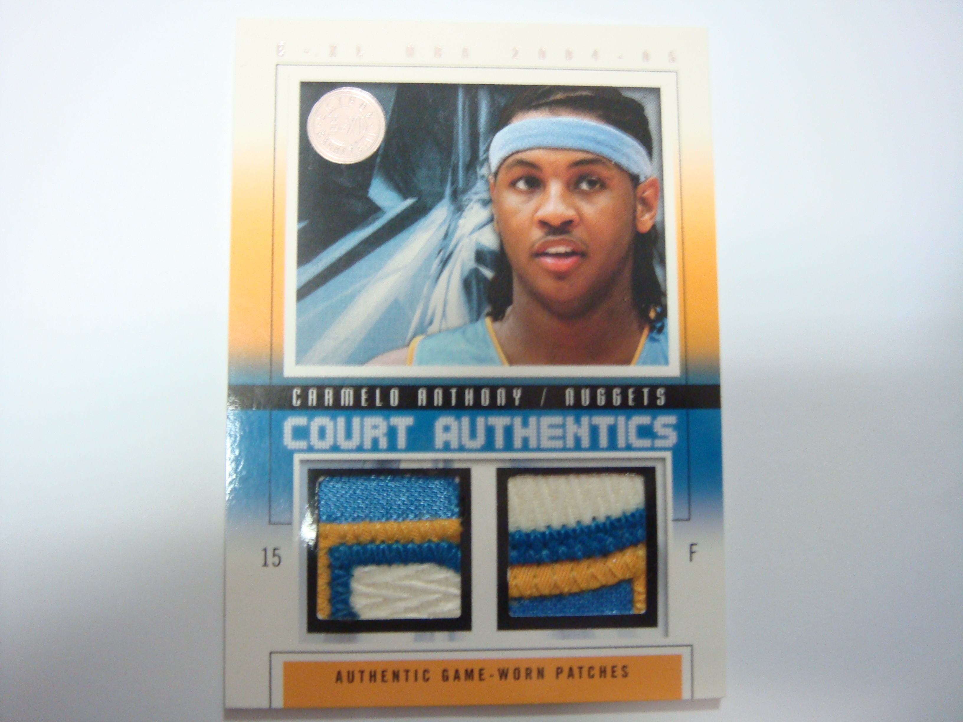 2004-05 E-XL Court Authentics Patches Dual #CA Carmelo Anthony