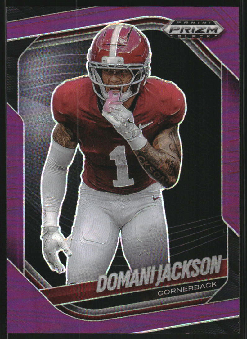 2025 Panini Prizm Black Prizms Purple #151 Domani Jackson /99
