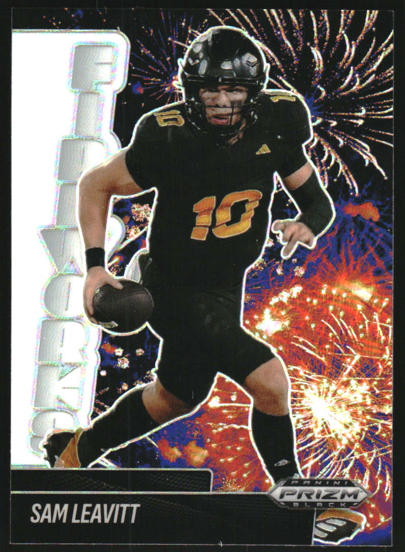 2025 Panini Prizm Black Fireworks Prizms Silver #3 Sam Leavitt