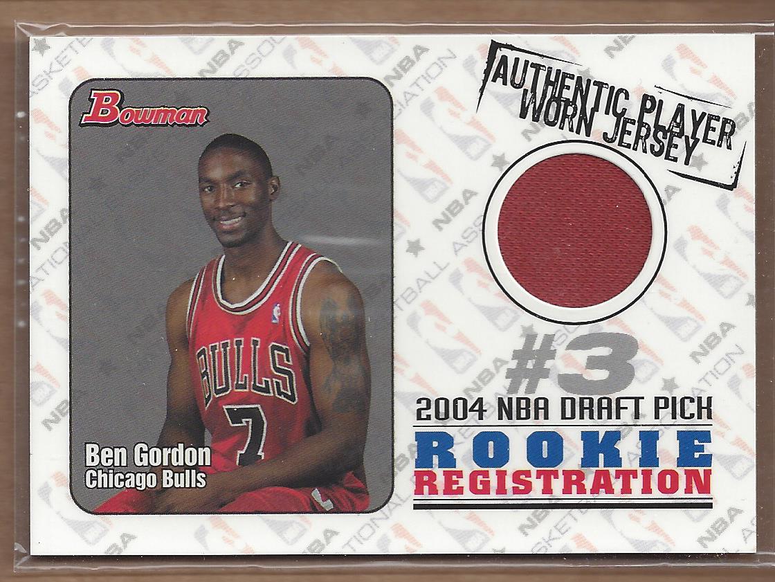 2004-05 Bowman Rookie Registration Relics #BG Ben Gordon