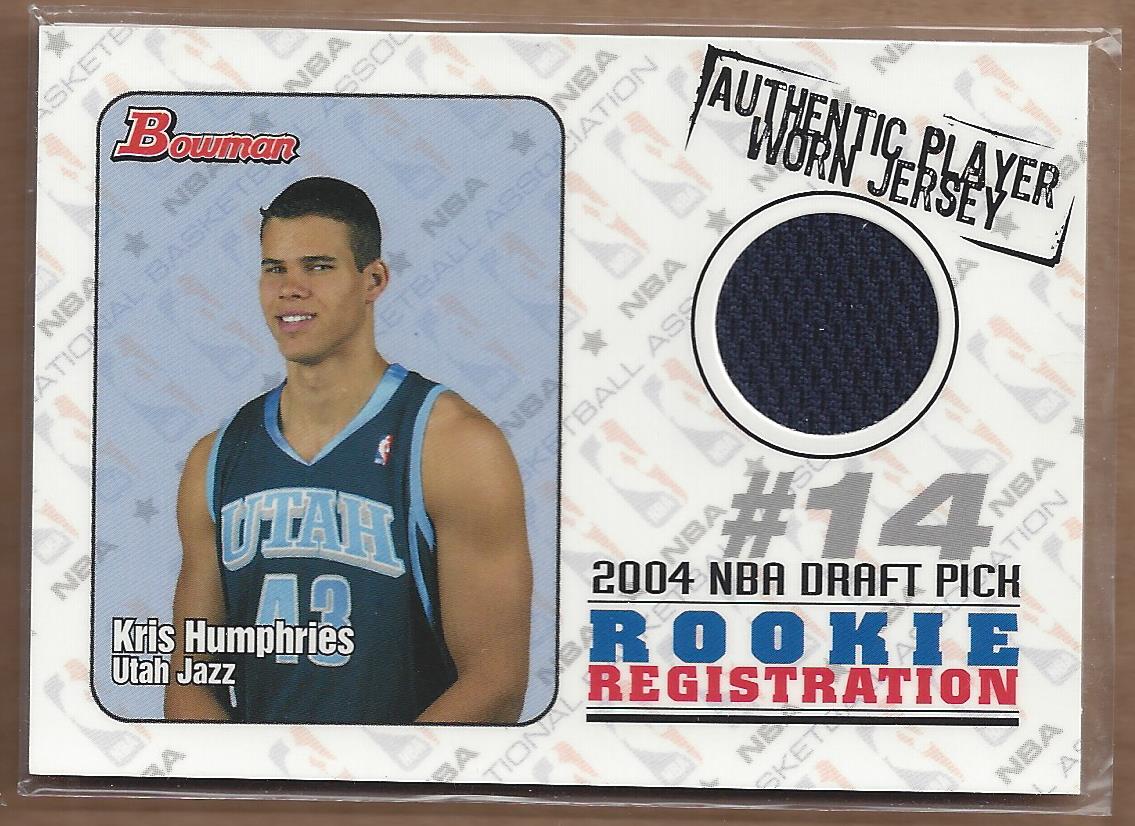 2004-05 Bowman Rookie Registration Relics #KH Kris Humphries