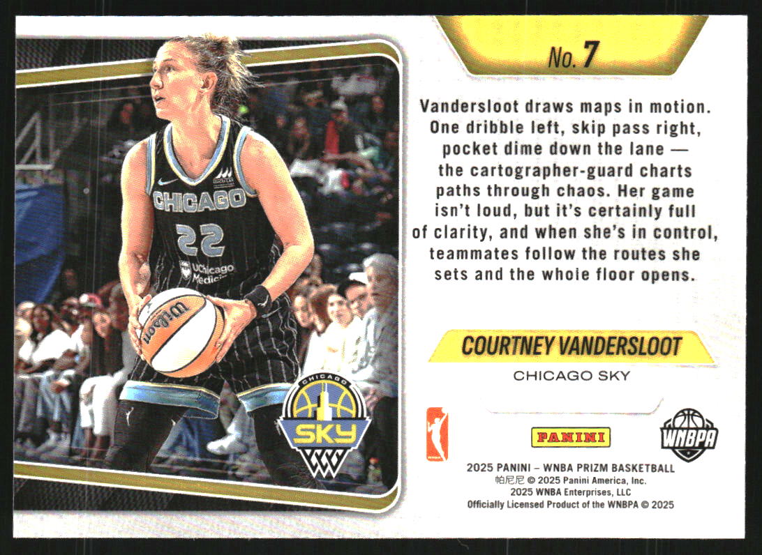 2025 Panini Prizm WNBA Top Tier #7 Courtney Vandersloot