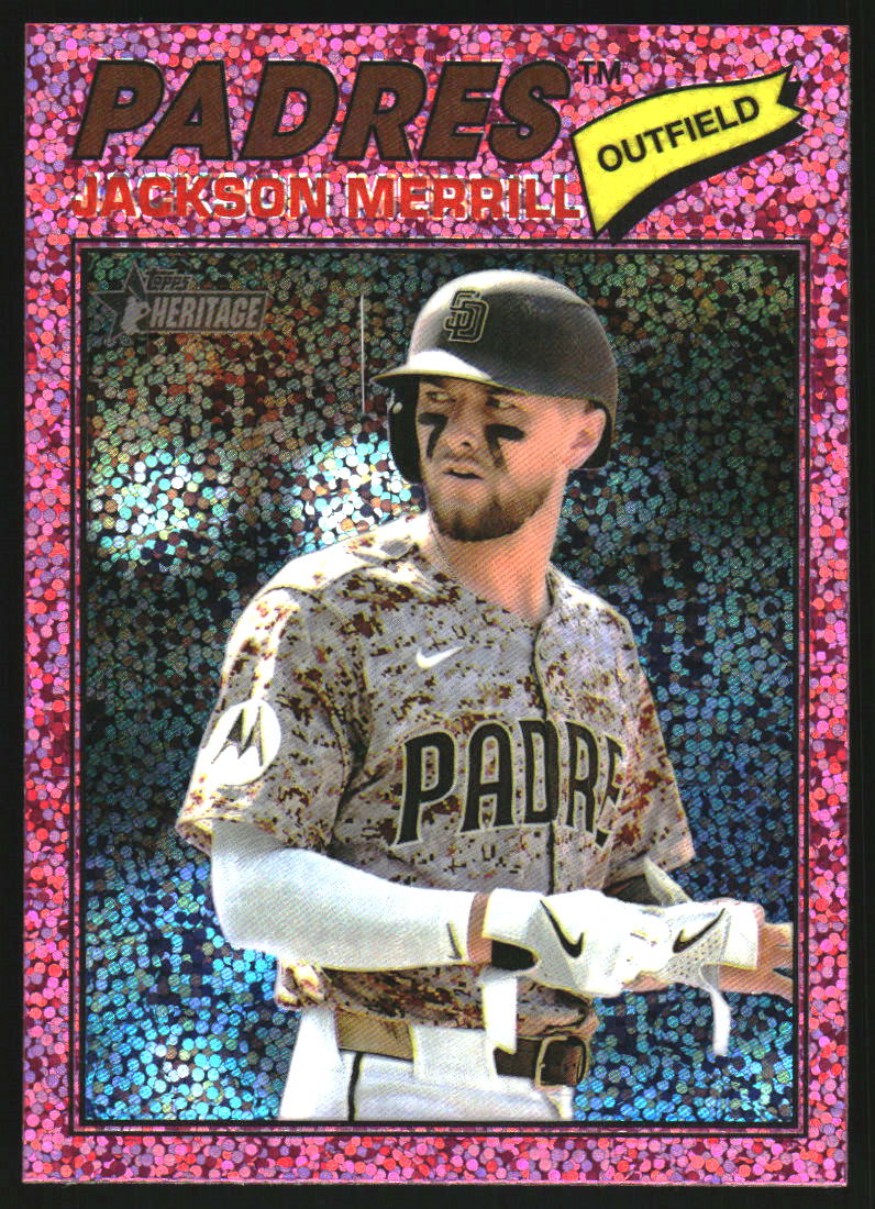 2026 Topps Heritage Chrome Pink Sparkle Refractors #351 Jackson Merrill