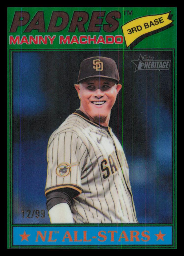 2026 Topps Heritage Chrome Green Refractors #143 Manny Machado