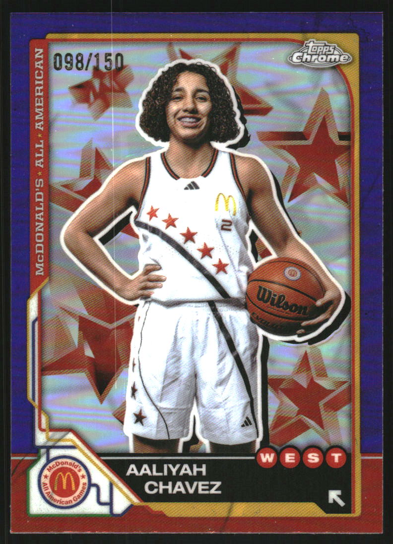 2025 Topps Chrome McDonald's All American Purple Refractors #28 Aaliyah Chavez /150