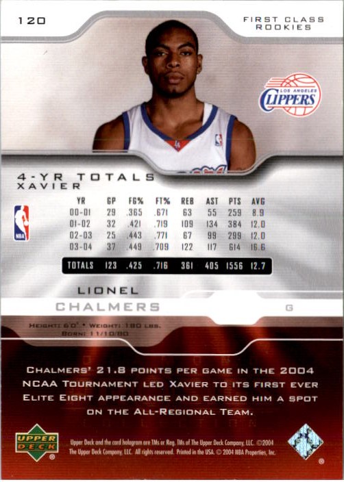 2004-05 Upper Deck Pro Sigs Silver #120 Lionel Chalmers