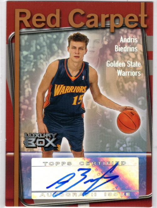 2004-05 Topps Luxury Box Red Carpet Autographs 75 #AB Andris Biedrins