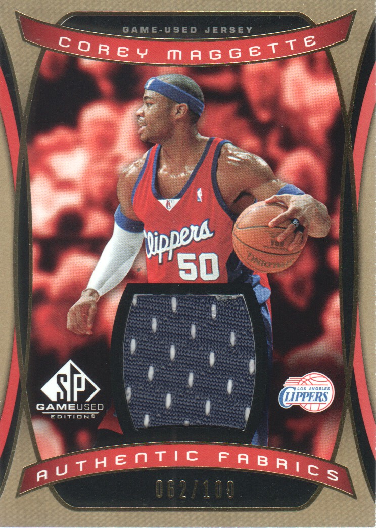 2004-05 SP Game Used Authentic Fabrics Gold #CM Corey Maggette