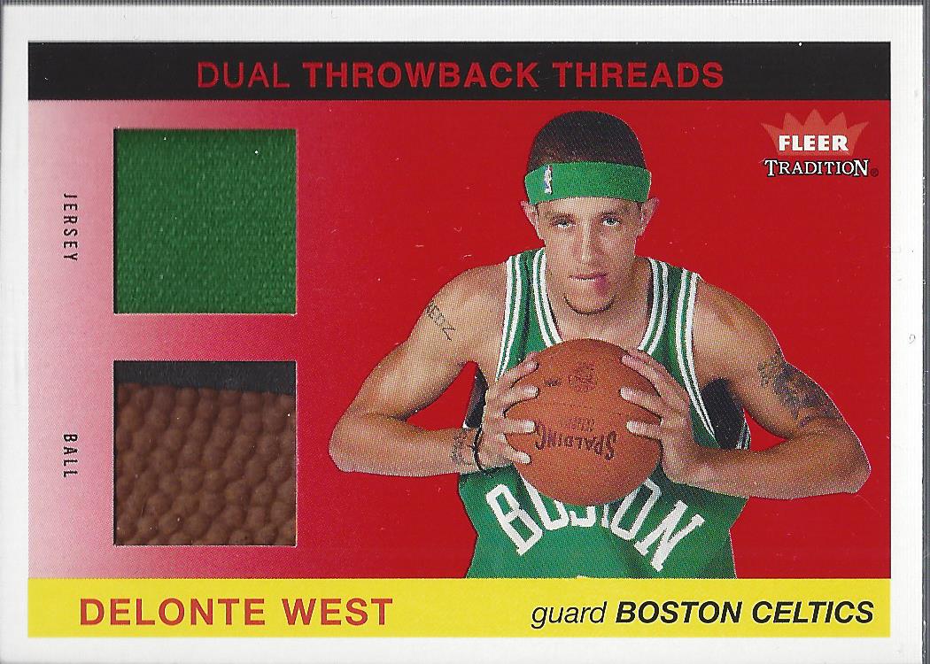 2004-05 Fleer Tradition Rookie Throwback Threads Jerseys/Ball #18 Delonte West