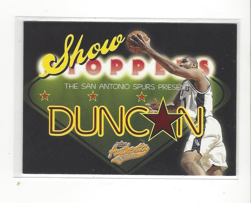 2004-05 Fleer Authentix Showstoppers #11 Tim Duncan