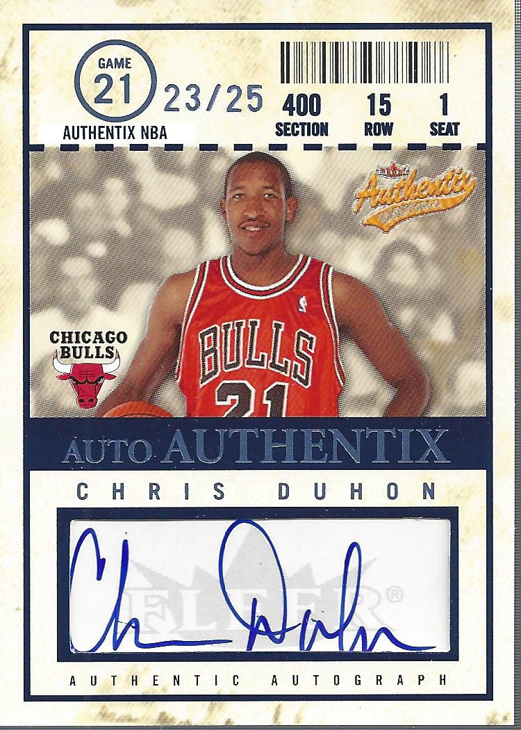 2004-05 Fleer Authentix Autographs 25 #CD Chris Duhon