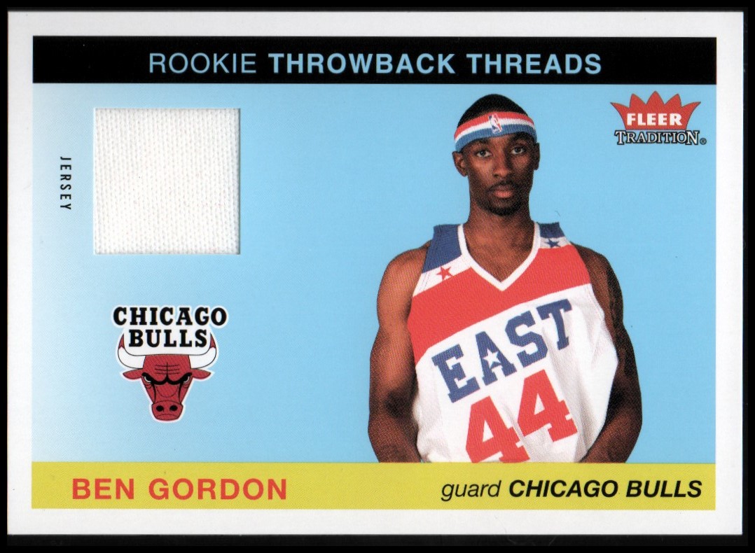 2004-05 Fleer Tradition Rookie Throwback Threads Jerseys #2 Ben Gordon