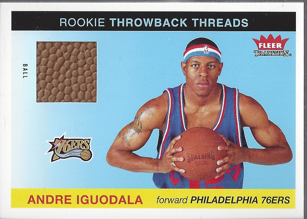 2004-05 Fleer Tradition Rookie Throwback Threads Ball #7 Andre Iguodala