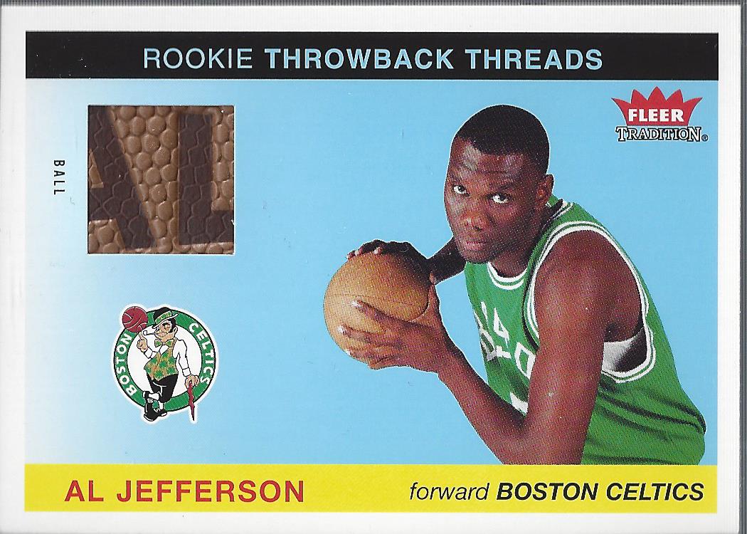 2004-05 Fleer Tradition Rookie Throwback Threads Ball #12 Al Jefferson