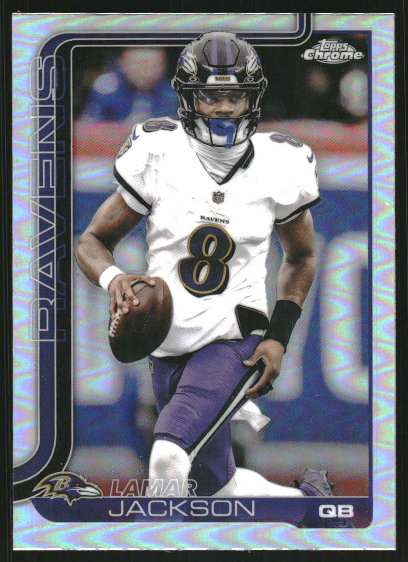 2025 Topps Chrome Refractors #24 Lamar Jackson