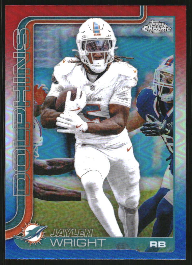 2025 Topps Chrome Red White and Blue Refractors #190 Jaylen Wright