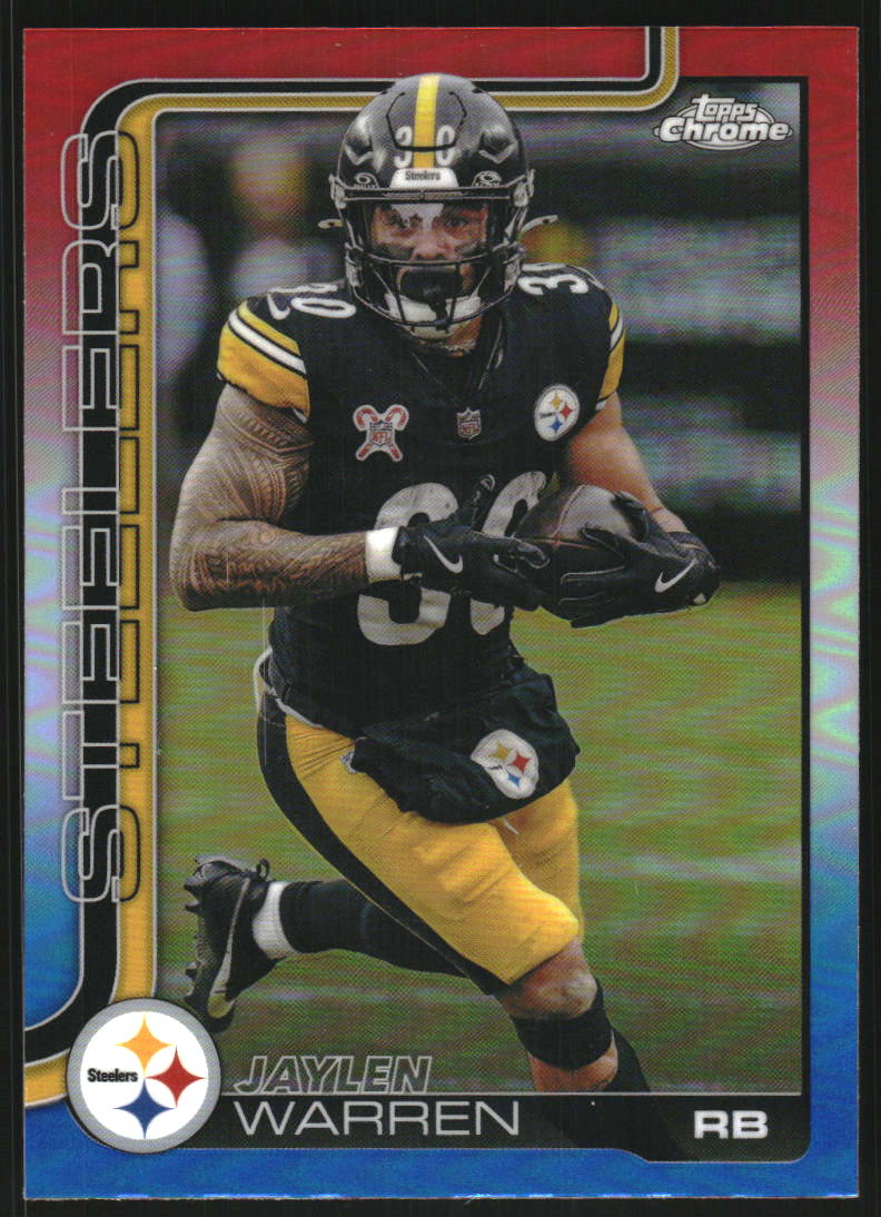 2025 Topps Chrome Red White and Blue Refractors #253 Jaylen Warren