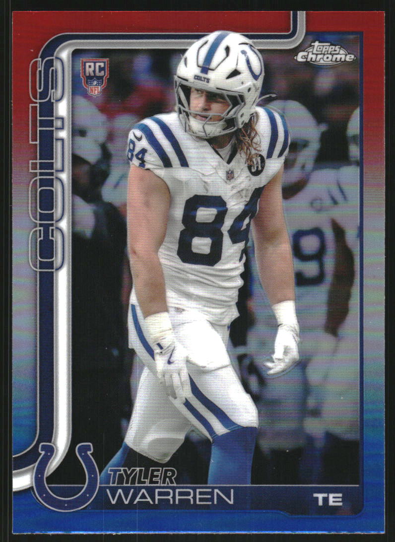 2025 Topps Chrome Red White and Blue Refractors #346 Tyler Warren