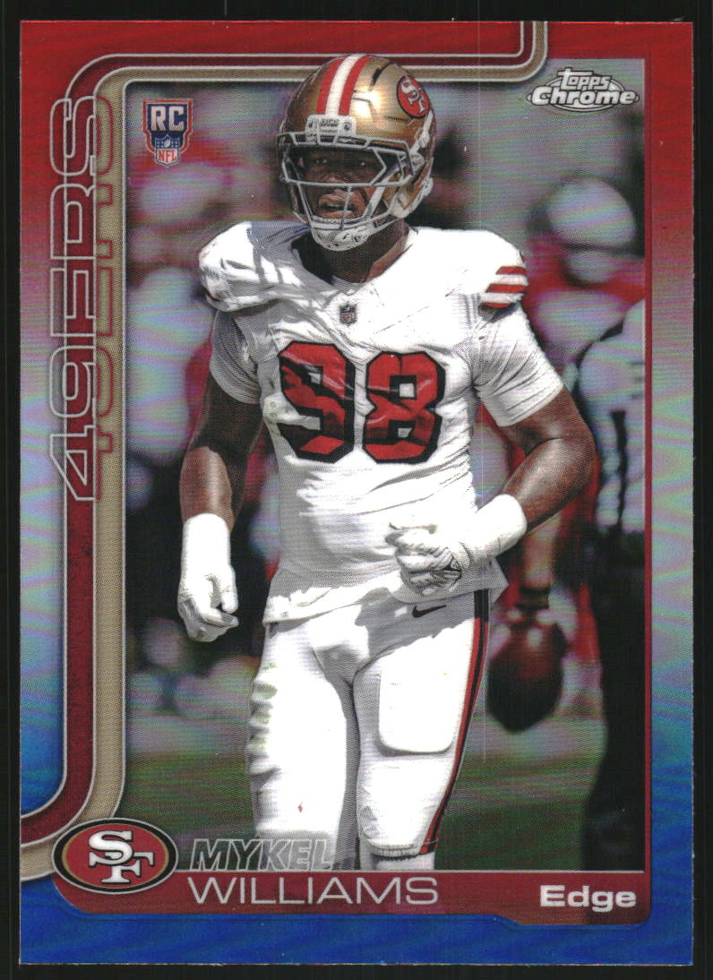 2025 Topps Chrome Red White and Blue Refractors #352 Mykel Williams