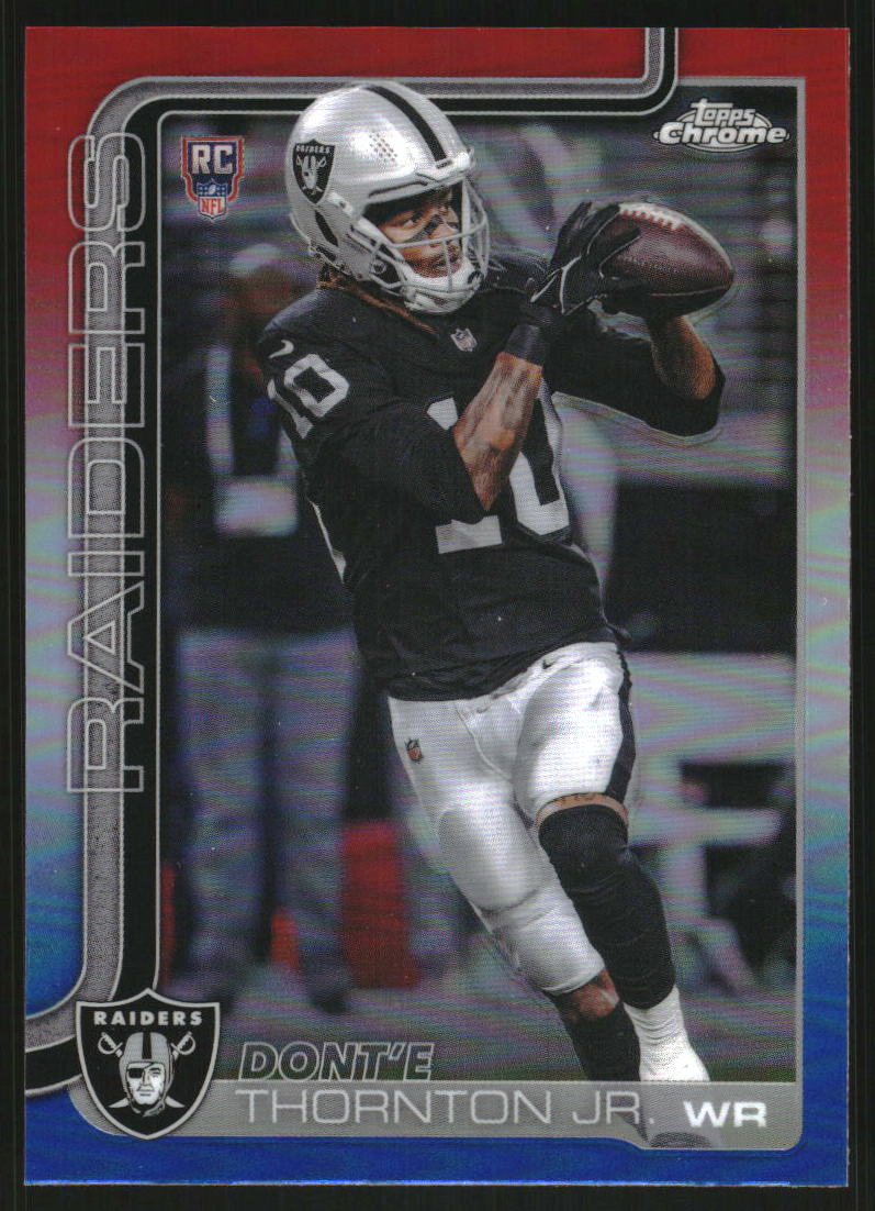 2025 Topps Chrome Red White and Blue Refractors #385 Dont'e Thornton Jr.