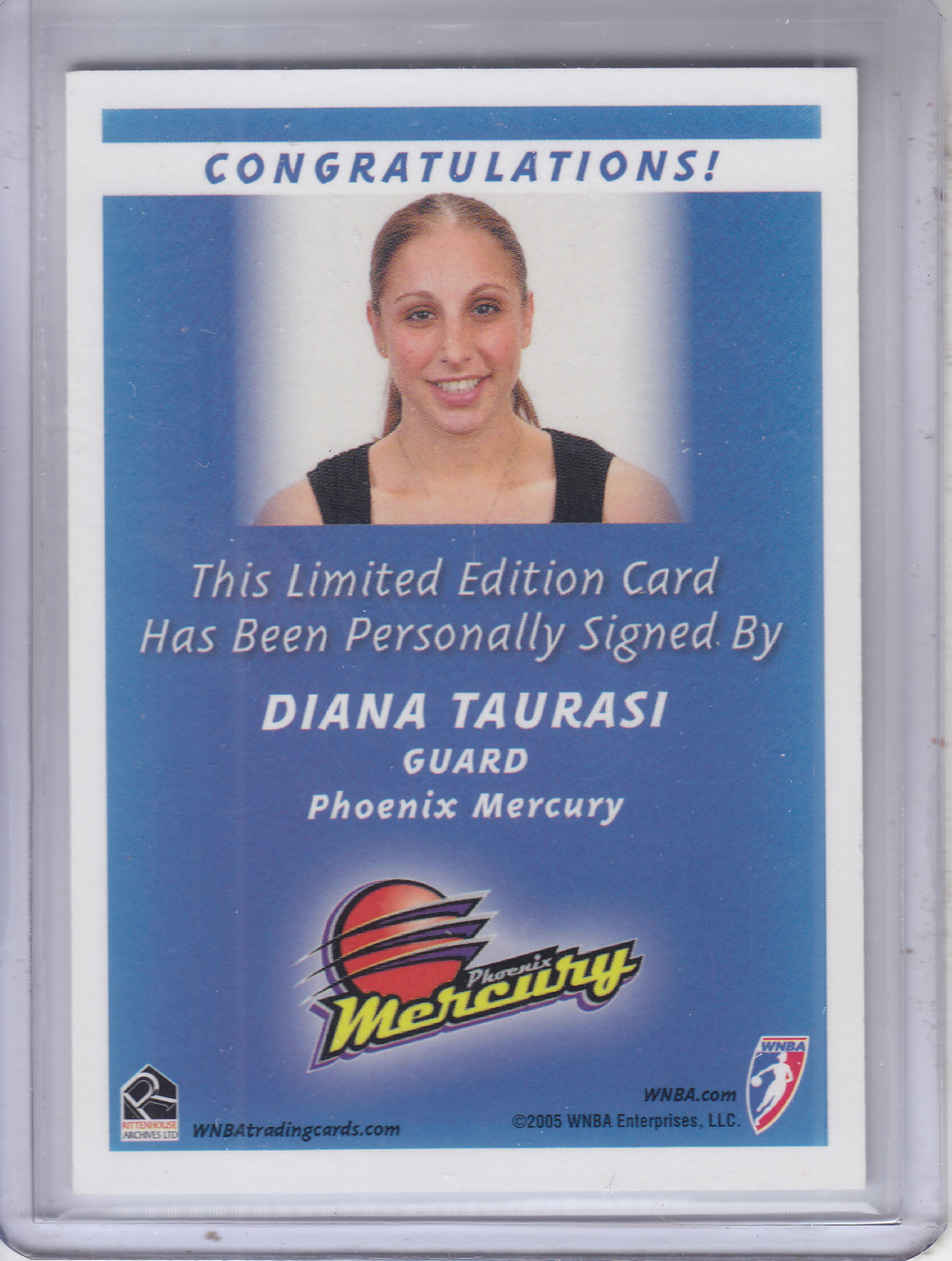 2005 WNBA Autographs #DT3 Diana Taurasi Dress - NM-MT