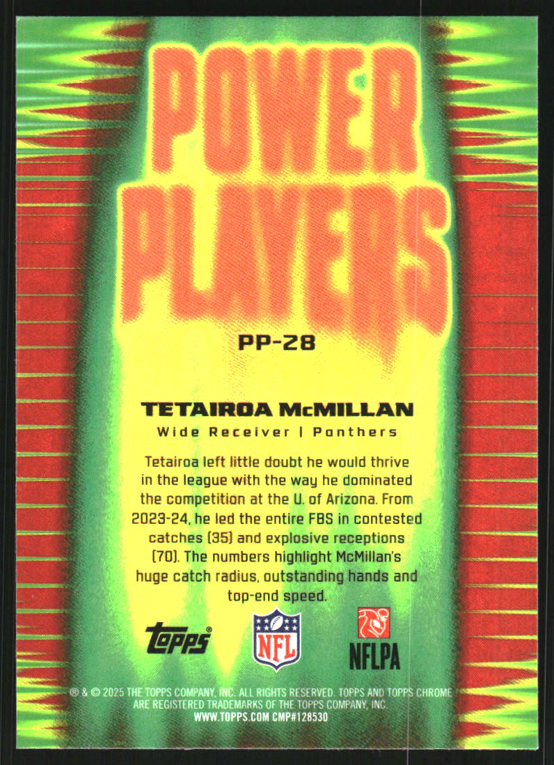 2025 Topps Chrome Power Players #PP28 Tetairoa McMillan