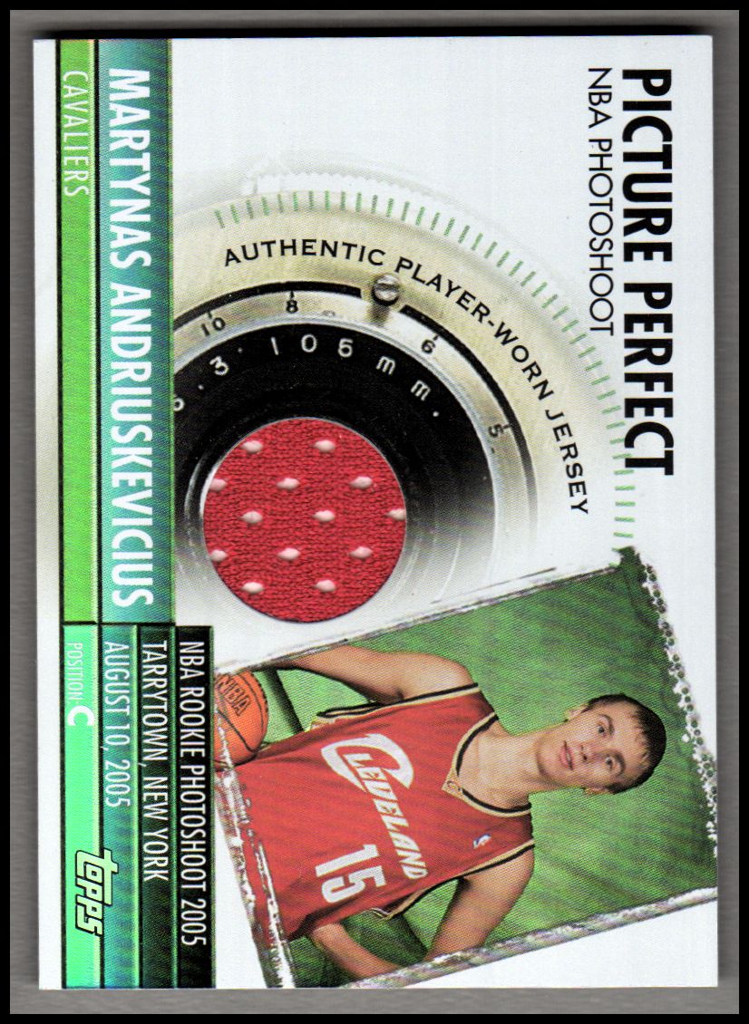 2005-06 Topps Big Game Picture Perfect Relics #MA Martynas Andriuskevicius JSY