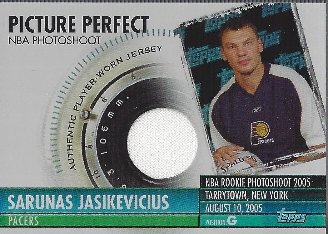 2005-06 Topps Big Game Picture Perfect Relics #SJ Sarunas Jasikevicius JSY