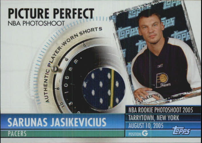 2005-06 Topps Big Game Picture Perfect Relics #SJ2 Sarunas Jasikevicius Shorts