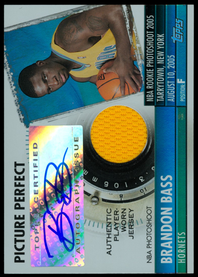 2005-06 Topps Big Game Picture Perfect Relics Autographs #BB Brandon Bass JSY