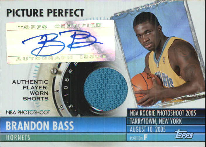 2005-06 Topps Big Game Picture Perfect Relics Autographs #BB2 Brandon Bass Shorts