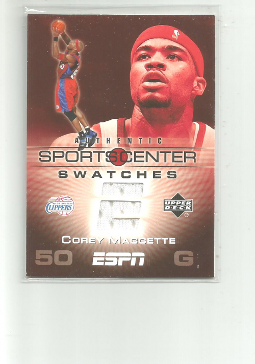2005-06 Upper Deck ESPN Sports Center Swatches #CM Corey Maggette