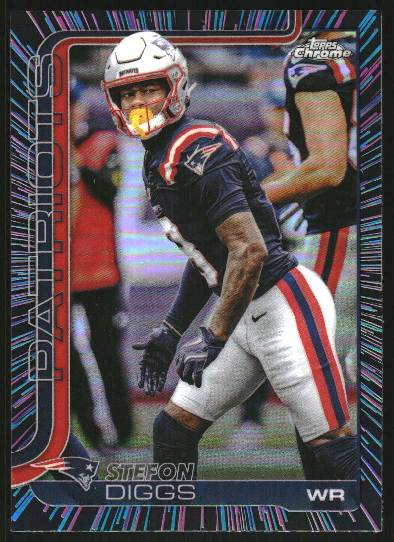 2025 Topps Chrome Neon Pulse Refractors #205 Stefon Diggs /400